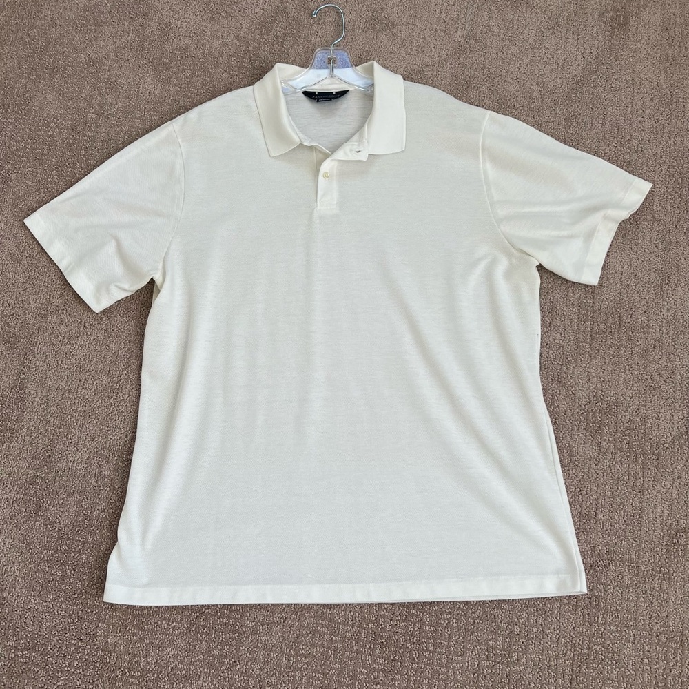 Lands End Men’s White Polo Shirt, Sz XL (46-48)